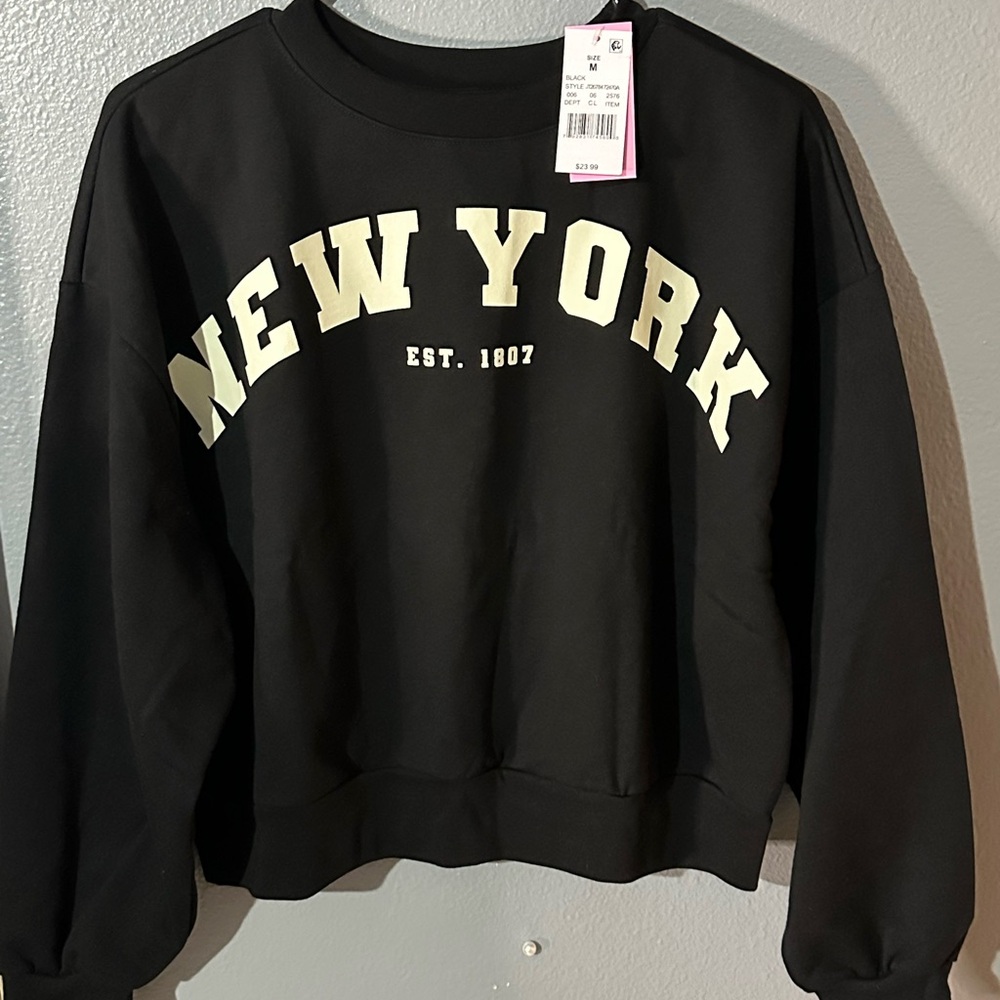 Modern Lux Black Oversized Long Sleeve Sweatshirt